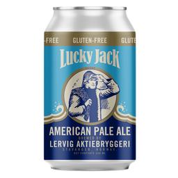 Пиво безалкогольне Lervig Lucky Jack Gluten Free, світле, нефільтроване, 4,7%, з/б, 0,33 л