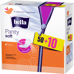Щоденні прокладки Bella Panty Soft 50+10 шт.
