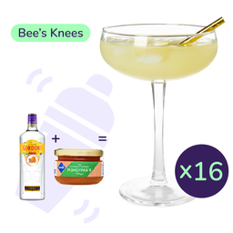 Коктейль Bee’s Knees (набір інгредієнтів) х16 на основі Gordon's