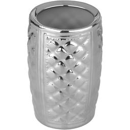 Склянка для зубних щіток Volver Blanca, 11х6.5 см, сріблястий (37021)