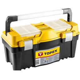 Ящик для інструментів Topex 22, з алюмінієвою ручкою (79R128)