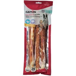 Ласощі для собак Camon Палички з яловичої шкіри обмотані куркою, 250 г