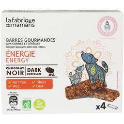 Батончик насіннєвий La fabrique des mamans Енергія з темним шоколадом органічний 144 г (4 шт. х 36 г)