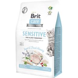 Сухой корм для кошек с чувствительным пищеварением Brit Care Cat GF Insect, с насекомыми и сельдью, 400 г