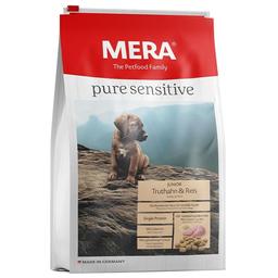 Сухий корм для юніорів з чутливим шлунком Mera Pure Sensitive Junior, з індичкою та рисом, 12,5 кг (56950)