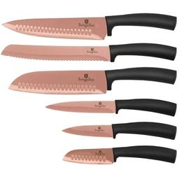 Набір ножів Berlinger Haus Metallic Line Rose Gold Edition, 6 предметів, рожевий з чорним (BH 2611)