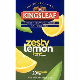 Смесь фруктово-растительная Kingsleaf Zesty Lemon Пикантный лимон 36 г (20 шт. х 1.8 г)