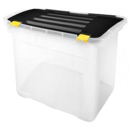 Ящик пластиковий з кришкою Heidrun One, 18л, 39,5х27х27,5 см, черный (652)