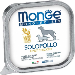Влажный корм Monge Dog Solo, для взрослых собак, 100% курица, 150 г
