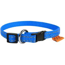 Нашийник для собак Dog Extremе, нейлоновий, регульований, 23-35х1,5 см, блакитний
