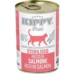 Влажный корм для стерилизованных кошек Kippy паштет с лососем 400 г