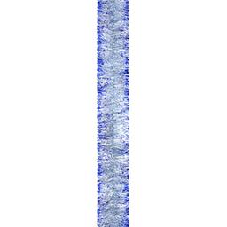 Мішура Novogod'ko 5 см 2 м срібло з синіми кінчиками (980395)