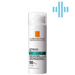 Сонцезахисний коригуючий гель-крем La Roche-Posay Anthelios Oil Correct для щоденного догляду за проблемною шкірою обличчя, схильною до жирності та недосконалостей, SPF 50+, 50 мл (MB458100)
