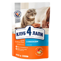 Сухой корм для кошек Club 4 Paws Premium, лосось, 300 г (B4610511)