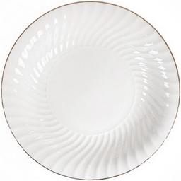 Тарелка суповая Lefard Меренга, 21,5 см, белая с золотым (949-009-2)