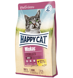 Сухой корм для стерилизованных кошек Happy Cat Minkas Sterilised Geflugel, с птицей, 0,5 кг (70402)