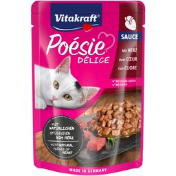 Влажный корм для кошек Vitakraft Poеsie Dеlice сердечки в соусе, 85 г