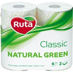Туалетная бумага Ruta Classic, двухслойная, 4 рулона, зеленый