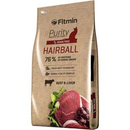 Сухий корм Fitmin Purity Hairball Beef & Liver для дорослих довгошерстих котів від 12 місяців 400 г