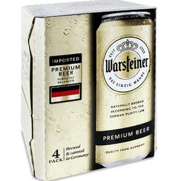 Пиво Warsteiner Premium, светлое, ж/б, 2 л (4 шт. по 0,5 л)