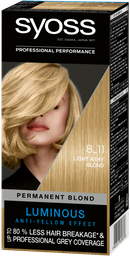 Стойкая краска для волос Syoss, тон 8-11 (Пепельный Блонд), 115 мл