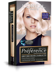 Краска для волос L’Oréal Paris Preference, тон 11.21 (Холодный перламутровый), 174 мл (A8438700)