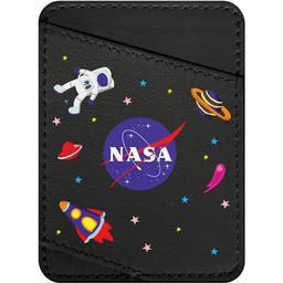 Холдер для карток Waudog Design NASA, шкіра, 9,5х7 см, чорний