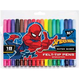 Фломастери Yes Marvel Spiderman, 18 кольорів (650497)