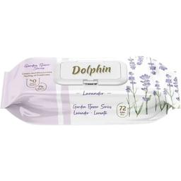 Влажные салфетки Dolphin Lavender с клапаном 72 шт.
