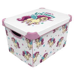 Коробка Qutu Style Box Unicorn, 20 л, 41х30х24см, белый (STYLE BOX с/к UNICORN 20л.)