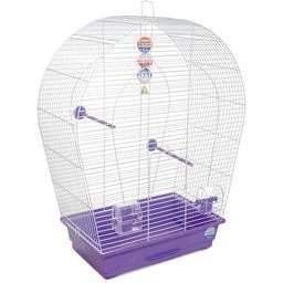 Клетка для птиц Природа Арка Большая, 44х27х75 см, фиолетовая
