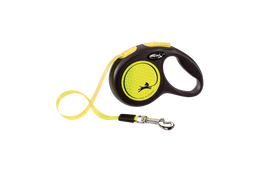 Повідець-рулетка Flexi Neon ХS, для собак до 15 кг, стрічка 3 м, жовтий (CL01T3.251.S NEOGE)