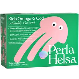 Kids Омега-3 печінки тріски Perla Helsa Healthy Growth з вітамінами A і D3 120 капсул