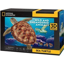 Пазл 3D CubicFun Исчезающие животные Морская черепаха (DS1080h)