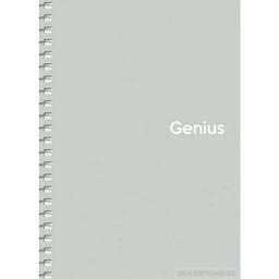 Блокнот для записей Genius, А6, в клеточку, спираль, 80 л., серый (A6-080-6805K)