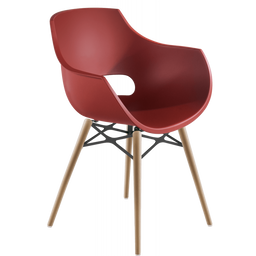 Кресло Papatya Opal-Wox, рама натуральный бук , матовый красный кирпич (818780)