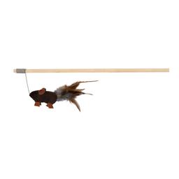 Игрушка для кошек Trixie Удочка с мышкой и перьями, 50 см (45801)