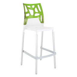 Барний стілець Papatya Ego-Rock, білий із зеленим (431972)