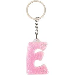 Брелок Yes буква Е, 5 см, розовый (554257)