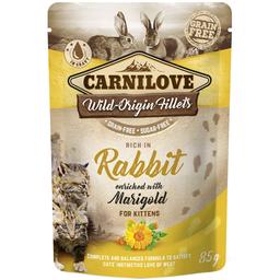 Вологий корм Carnilove rich in Rabbit enriched with Marigold в соусі для кошенят 85 г