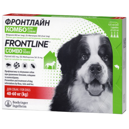 Краплі Boehringer Ingelheim Frontline Combo від бліх та кліщів для собак, 40-60 кг, 4,02 мл, 1 піпетка (159920-1)