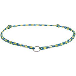 Шнурок для адресника Waudog Smart ID, світловідбиваючий, Colors of freedom, М, довжина 42-76 см, синій з жовтим