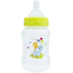 Бутылочка для кормления Baby Team с широким горлышком, зеленая, 250 мл (1002_зелений)