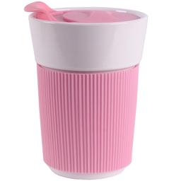 Чашка з кришкою Limited Edition Travel, колір рожевий, 350 мл (6583591)