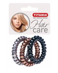 Набір резинок для волосся Titania Аnti Ziep, металевий, 3 шт. (7917/М1)