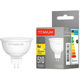 LED лампа Titanum MR16 6W GU5.3 3000K (TLMR1606533)
