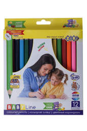 Карандаши цветные ZiBi Jumbo Baby Line, с точилкой, 12 шт. (ZB.2452)