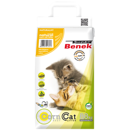 Кукурузный наполнитель для кошачьего туалета Super Benek Стандартный, с натуральным запахом, 14 л