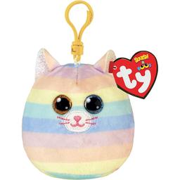 Мягкая игрушка-брелок TY Squish-A-Boos Кошка Heather, 12 см (39561)