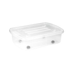 Ящик для хранения Plast Team Basic, с колесами, подкроватный, 25 л (2231)